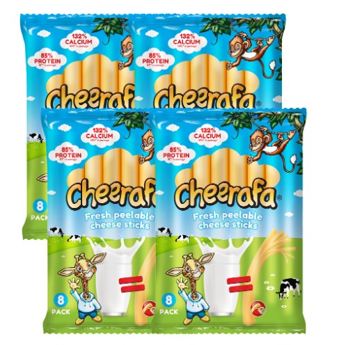 Cheerafa Peelable Cheese Sticks, 4 x 8 Pack 640g